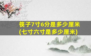 筷子7寸6分是多少厘米(七寸六寸是多少厘米)