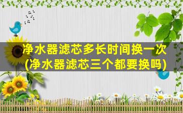 净水器滤芯多长时间换一次(净水器滤芯三个都要换吗)