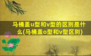 马桶盖u型和v型的区别是什么(马桶盖o型和v型区别)