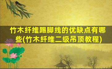 竹木纤维踢脚线的优缺点有哪些(竹木纤维二级吊顶教程)