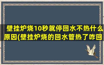 壁挂炉烧10秒就停回水不热什么原因(壁挂炉烧的回水管热了咋回事)