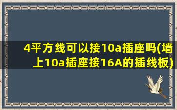 4平方线可以接10a插座吗(墙上10a插座接16A的插线板)
