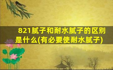 821腻子和耐水腻子的区别是什么(有必要使耐水腻子)