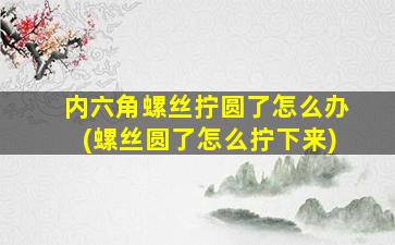 内六角螺丝拧圆了怎么办(螺丝圆了怎么拧下来)