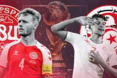 2022世界杯丹麦vs突尼斯什么时候开始？11月22日晚上9点（D组第1轮）