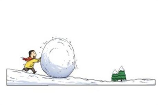 滚雪球效应：足够的力气和兴趣就能有巨大的雪球(起始优势重要)