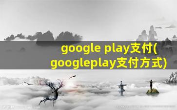 google play支付(googleplay支付方式)