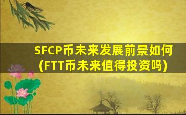 SFCP币未来发展前景如何(FTT币未来值得投资吗)